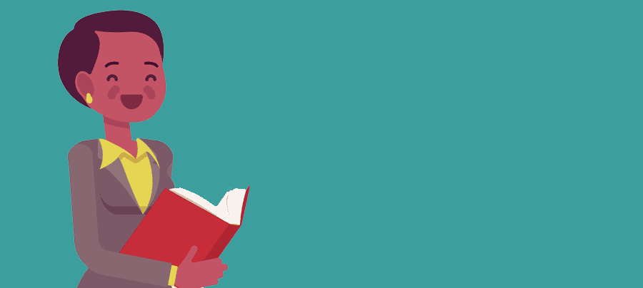 personalreflection2 Cartoon image of a teacher holding a book, with mouth open as if speaking